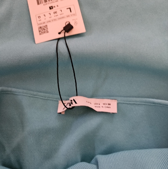 Zara teal open back bodycon midi dress - Picture 3 of 9